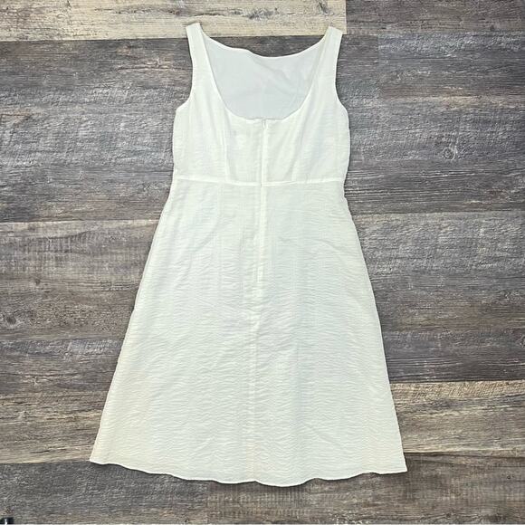 J. Crew white sleeveless fit and flare dress size 6 petite 6P B128 - Picture 3 of 3